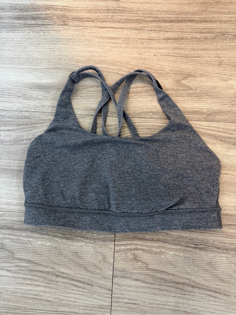 lululemon athletica Heather Gray Strappy Sports Bra